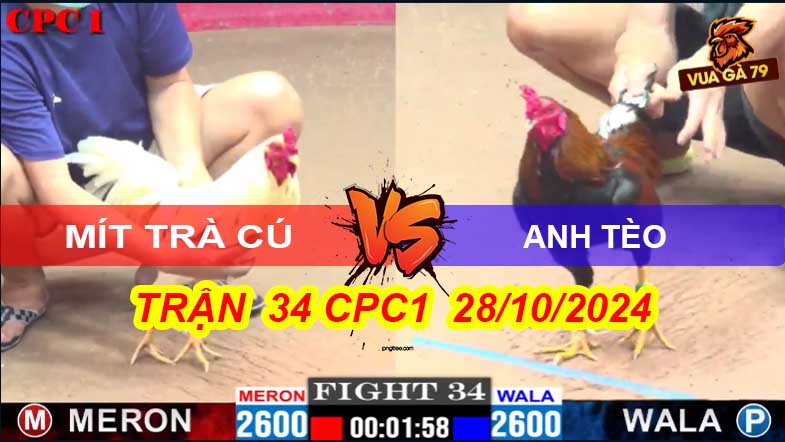 Trận 34 CPC1 28/10/2024 – Gà Mít Trà Cú Bỏ Chạy