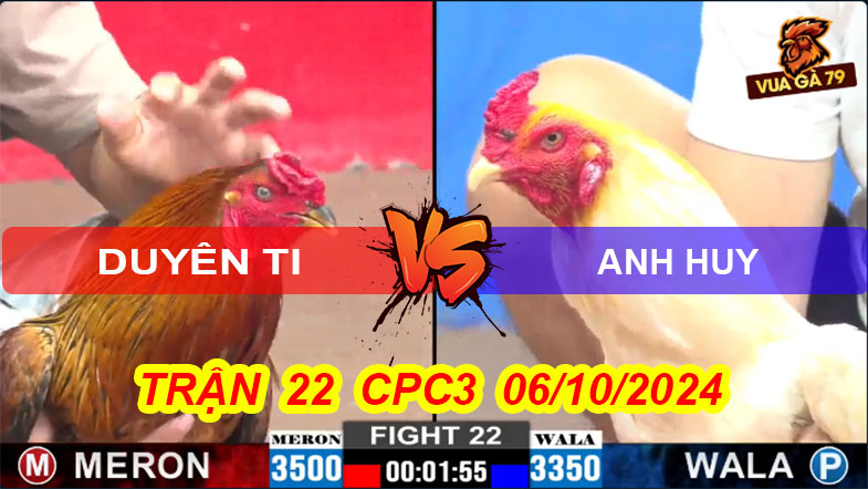 Trận 22 Giải CPC3 06/10/2024 – Duyên Ti Bị A Huy Hạ