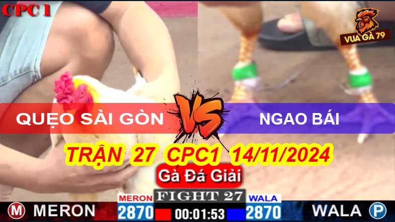 Quẹo Sài Gòn - Ngao Bái Trận 27 Giải CPC1 14/11/2024